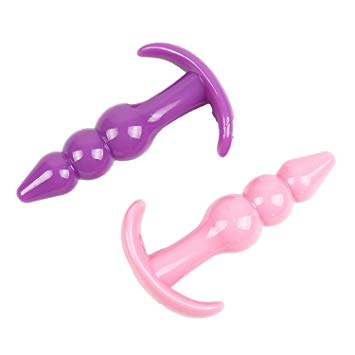 Anal Butt Plug Beads Stopper anchor Backyard Sex Toys-Pink