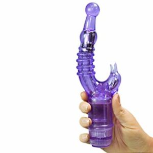 Erotic Multi-speed Crystal Naughty Dolphin Vibrator-Purple