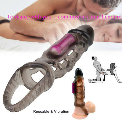 Vibrate Penis Extender with Cock ring Reusable Condom Sleeve | Sex Toys In Andra Pradesh | Sex Toys In Hyderabad | Sex Toys For Men | Black Hollow Sleeve | Penis Sleeve In AndraPradesh | Penis Sleeve In Hyderabad | Penis Extender Sleeve | Adulttoys-india