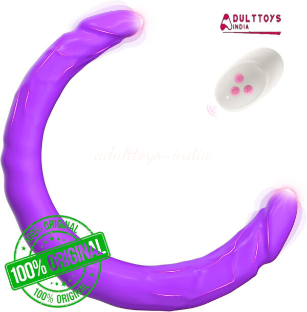 15.7 Inches Double Ended wireless Remote Control Vibrating Penis Dildo For Lesbian
