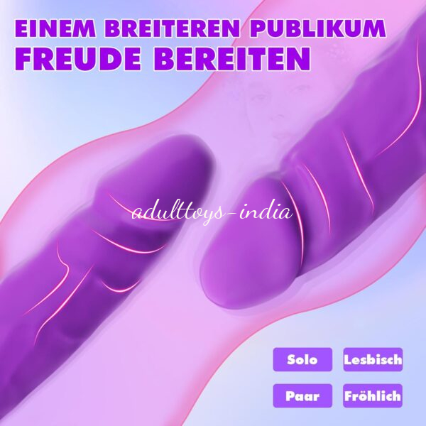15.7 Inches Double Ended wireless Remote Control Vibrating Penis Dildo For Lesbian - Image 5