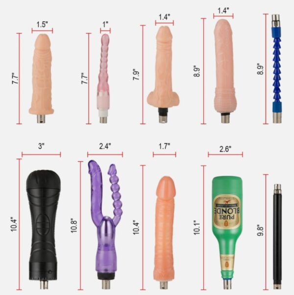 10 Attachment With Electric Love Sex Machine Men Women Automatic Masturbation Sex Toy - Image 2