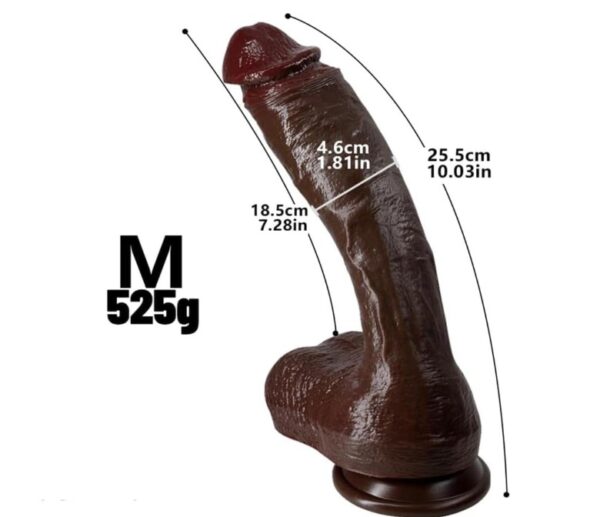 Natural Penis Nigro Brown 10.03 Inches Penis Dildo For Women - Image 5