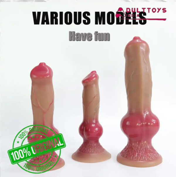 3 Pieces Combo Pack Dog Dildo With Knot (Small/Medium/Large)