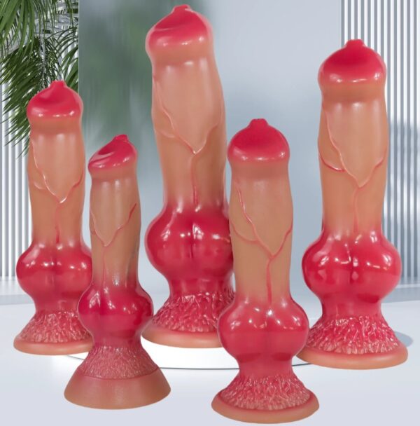 Multi-size Animal Sex Toy Liquid Silicone Combo Dog Dildo India - Image 7