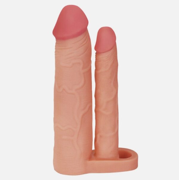 2 inch extension Lovetoy Double Penetration Anal Dildo Sleeve For Men - Image 3