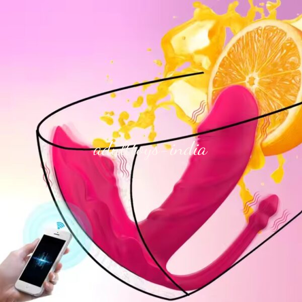 Pink Wearable G-Spot Anal Bead Dildo Vibrator Long Distance App Remote Control Butterfly Panty - Image 5