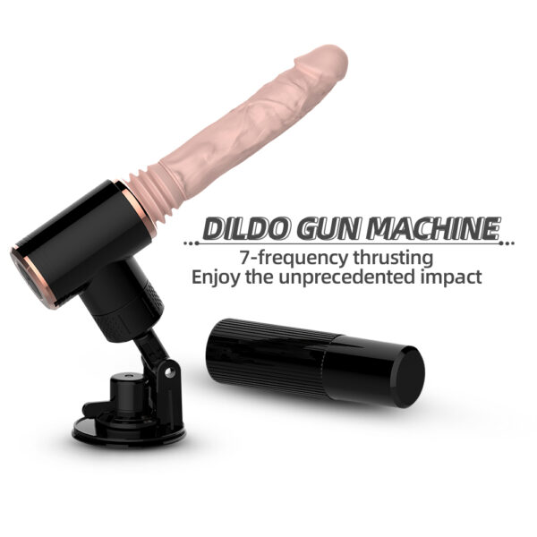 3 In 1 Discreet Dildo Gun Sex Machine 7 Vibrating 7 Thrusting Heating Ride For Women - Image 2