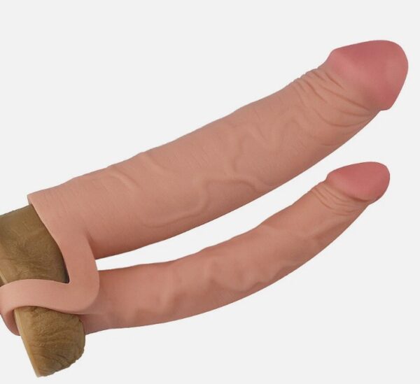 2 inch extension Lovetoy Double Penetration Anal Dildo Sleeve For Men - Image 2
