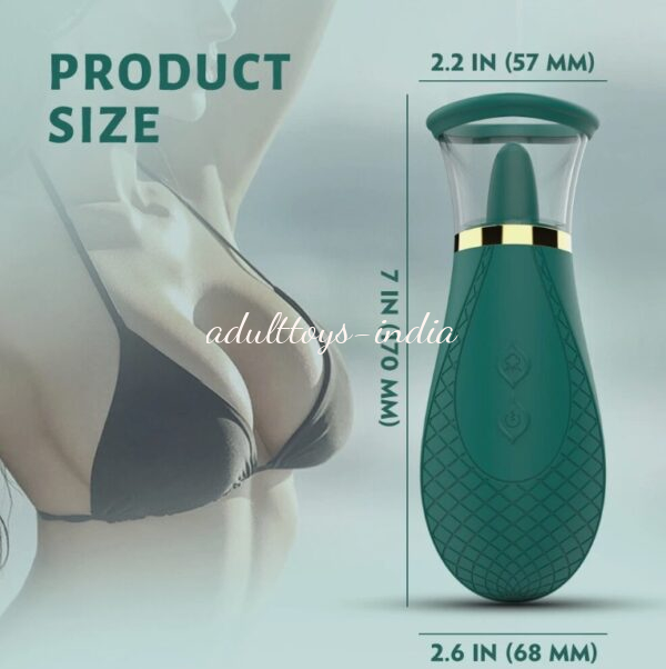 Hot Rechargeable Green Nipple Sucking and Licking Clitoral Stimulator - Image 2