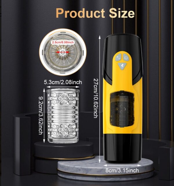 Handsfree Dark Knight Yellow Automatic Thrusting Rotating Vibrating Male Masturbate Sex toy - Image 6