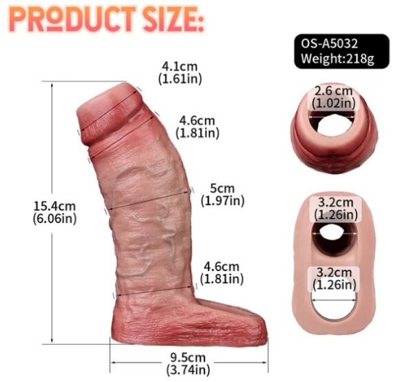 Open-ended Hyper Realistic Penis Sleeve Sex Toys for Men - Image 6