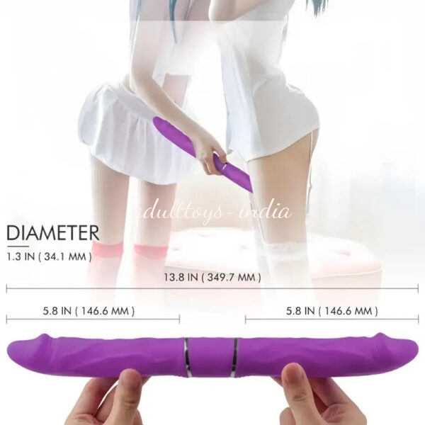 Lesbian Girls Beginners Dildos Double Ended With Vibrator - Image 3
