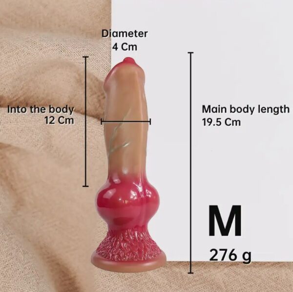 Multi-size Animal Sex Toy Liquid Silicone Combo Dog Dildo India - Image 3
