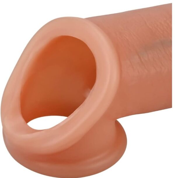 7.4 Inches Liquid Silicone Realistic Veining and Glans Penis Sleeves For Men - Image 3