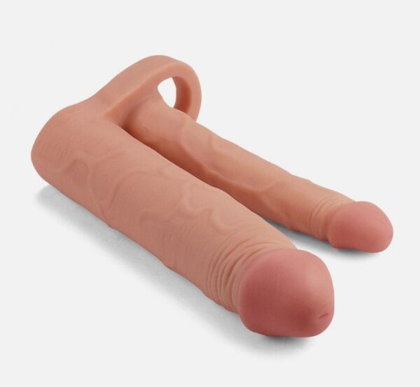 2 inch extension Lovetoy Double Penetration Anal Dildo Sleeve For Men - Image 5