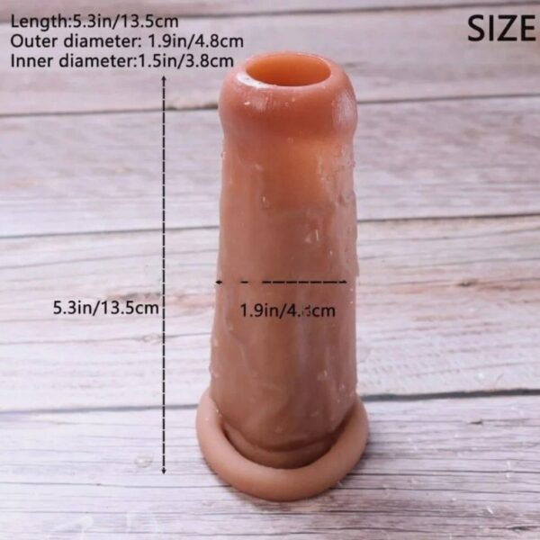 Open Head Hyper Realistic Liquid Silicone Penis Sleeve For Men - Image 5