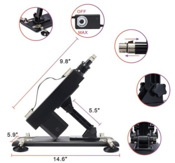 8 Attachment With Automatic Sex Machine Black Men And Women Unisex Sex Tools India - Image 6