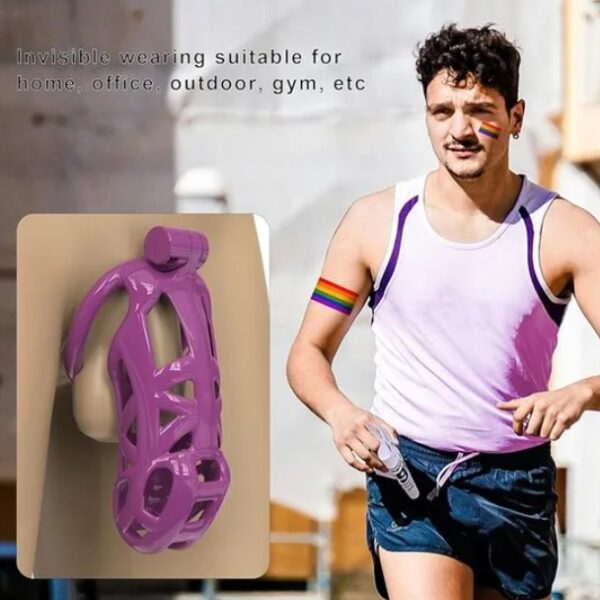 Maxi Purple King Cobra 3D Printed Chastity Kit With Pink Pussy Urethral Catheter - Image 3