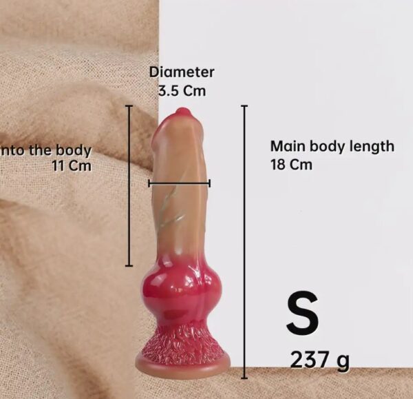 Multi-size Animal Sex Toy Liquid Silicone Combo Dog Dildo India - Image 2