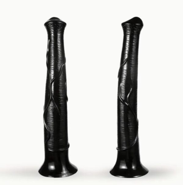 39 cm Black Super Large Realistic Horse Dildo with Strong Suction Cup - Image 7