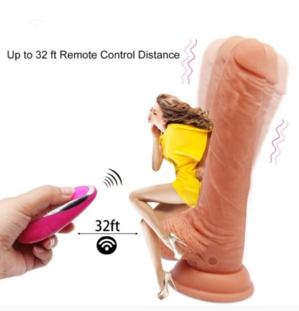 360° Rotation 8.3Inches Super Strong Vibration With Wireless Remote Penis Dildo Sex Toys India - Image 3