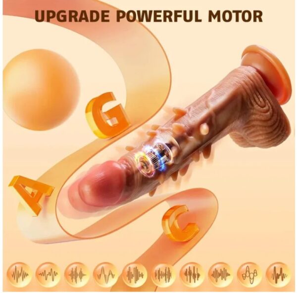 1in4 Thrusting Spikes Vibration G Spot Anal Stimulation Heating Dildo - Image 4