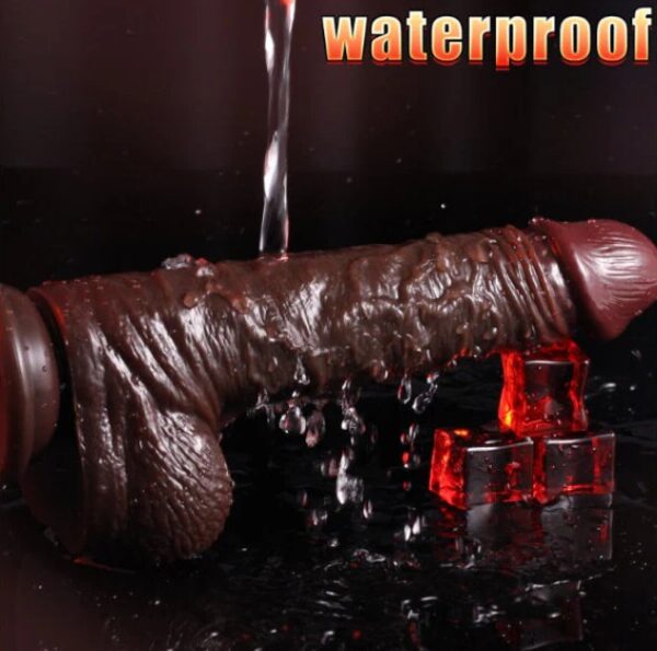 7 Inches Dark Brown Realistic Silicone Dildo With Strapon - Image 3