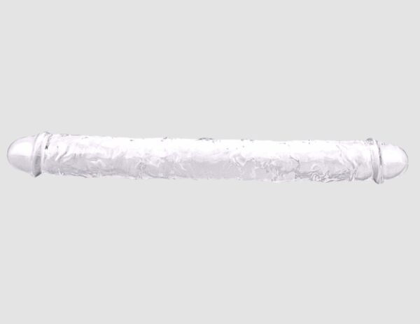 Jelly Crystal Clear Double Ended Penis Dildo 14 Inches - Image 3