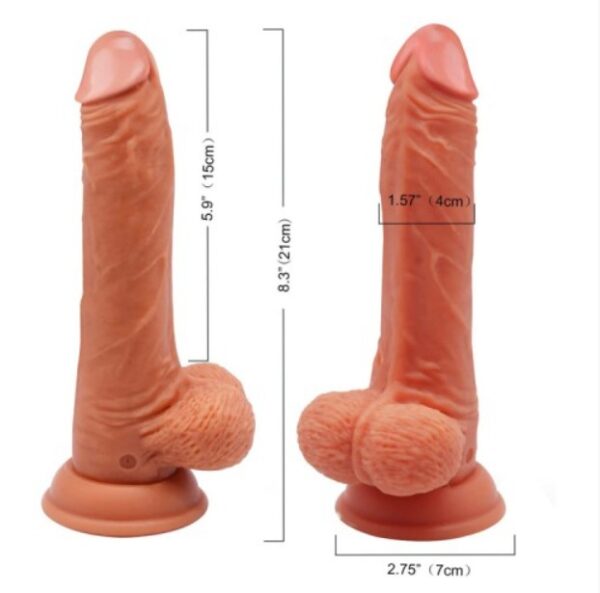 360° Rotation 8.3Inches Super Strong Vibration With Wireless Remote Penis Dildo Sex Toys India - Image 4
