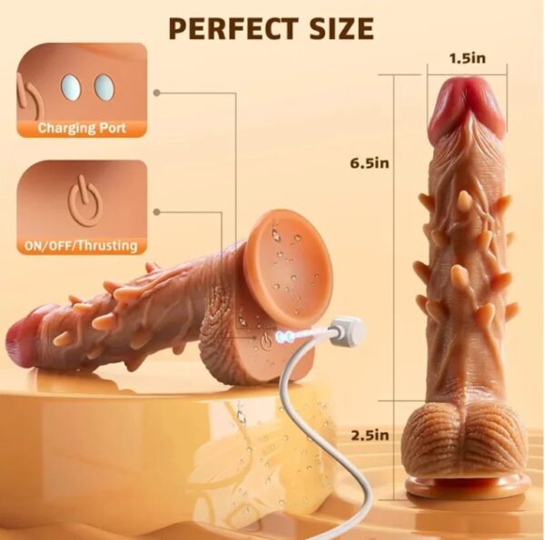 1in4 Thrusting Spikes Vibration G Spot Anal Stimulation Heating Dildo - Image 7