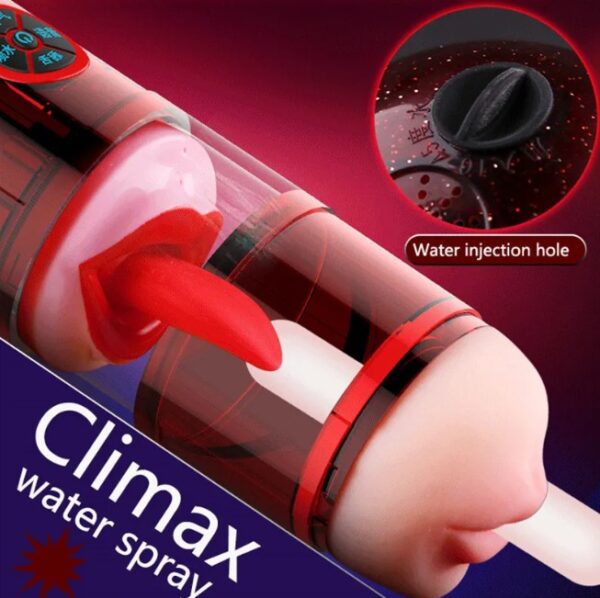 Water Spray Deep Throat Oral Tongue Licking Automatic Sucking Masturbator For Men - Image 4