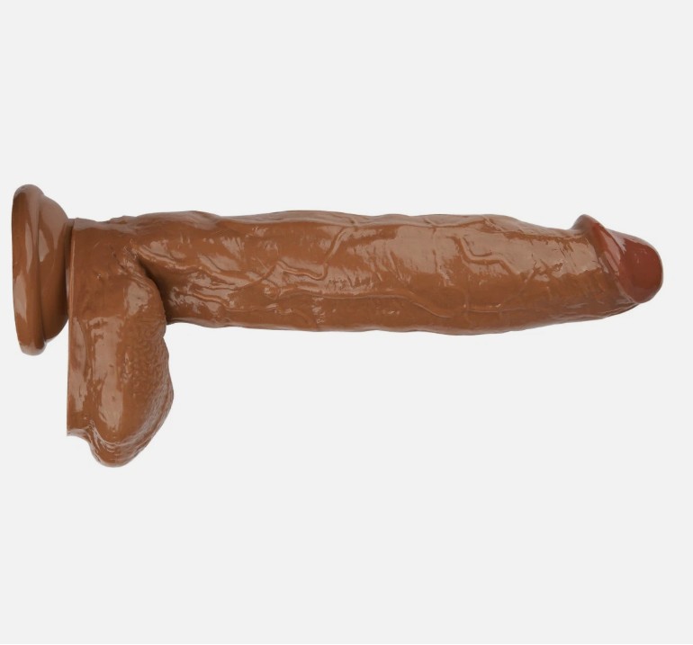 12inch Long Silicone Realistic Huge Dildo Cock Suction Cup Women Sex Toys -Brown - Image 5