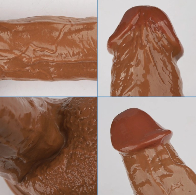 12inch Long Silicone Realistic Huge Dildo Cock Suction Cup Women Sex Toys -Brown - Image 7