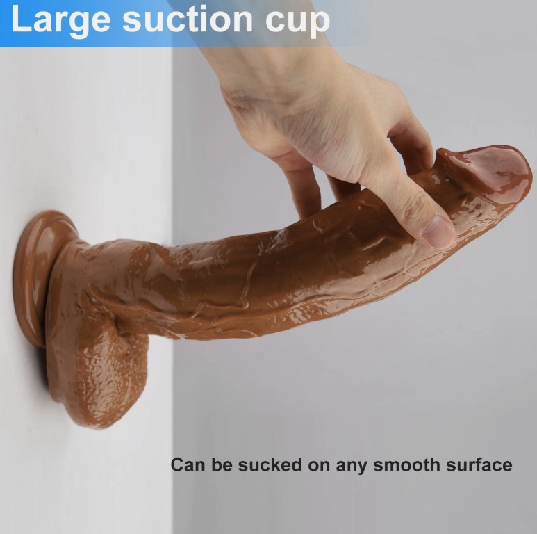 12inch Long Silicone Realistic Huge Dildo Cock Suction Cup Women Sex Toys -Brown - Image 6