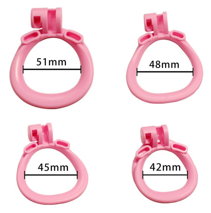 3.0 Pink Breathable 3D Cage Chastity Device with 4 Sizes Chastity Ring Cage - Image 5