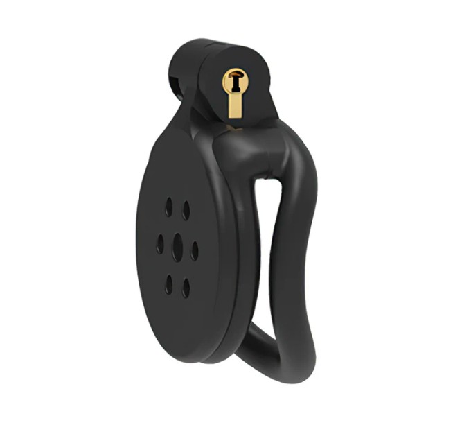 Premium Flat Gatling Chastity Cage Black - Image 3