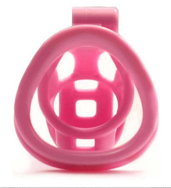 3.0 Pink Breathable 3D Cage Chastity Device with 4 Sizes Chastity Ring Cage - Image 3