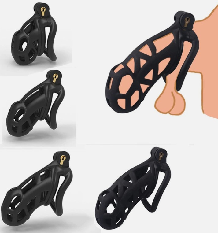 Resin Male Chastity Device Cobra Cock Cage Standard Size For Men - Image 2