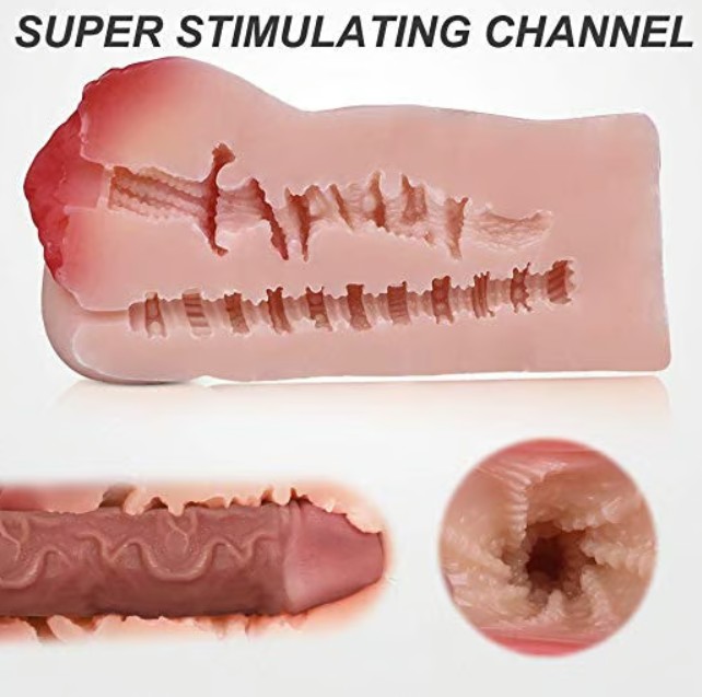 2 Holes Realistic Textured Vagina and Tight Anus Pocket Pussy Male Stoke Masturbator India - Image 6