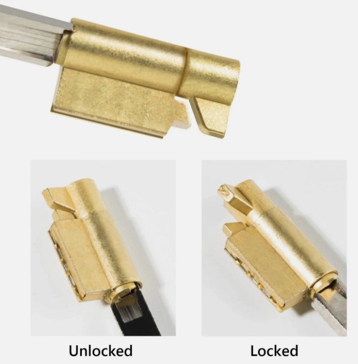 Black Penis Lock Cobra Chastity Cage-Small - Image 5