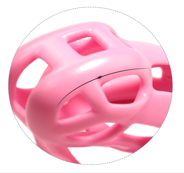 3.0 Pink Breathable 3D Cage Chastity Device with 4 Sizes Chastity Ring Cage - Image 4