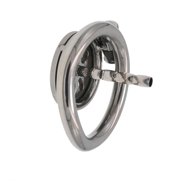 Unique Design Flat Stainless Steel Chastity Lock Male Cage Chastity Device(50mm) - Image 3