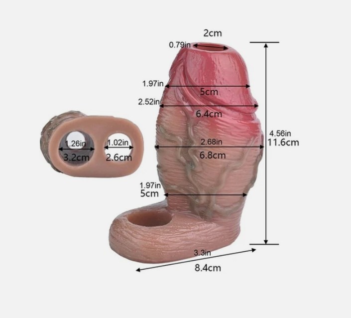 Bigger Harder and More Confident Open Head Big Girthy Penis Extender For Men - Image 5