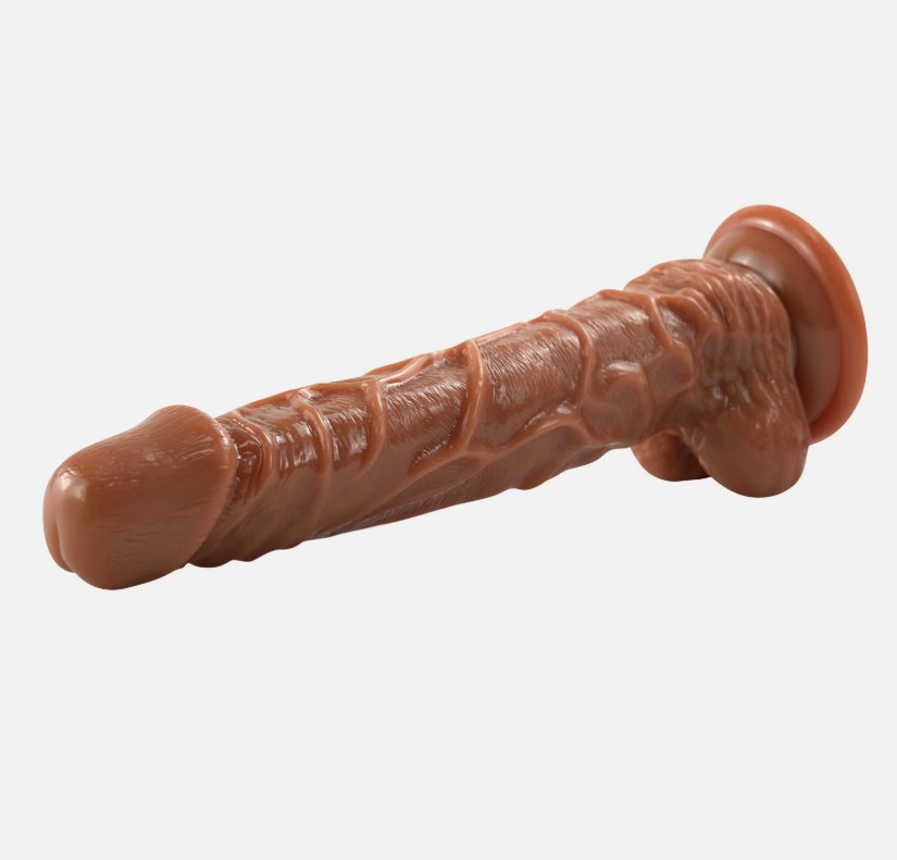 10 Inches Strong Suction Cup With Beginners Sex Anal Sex Dildo Brown - Image 2