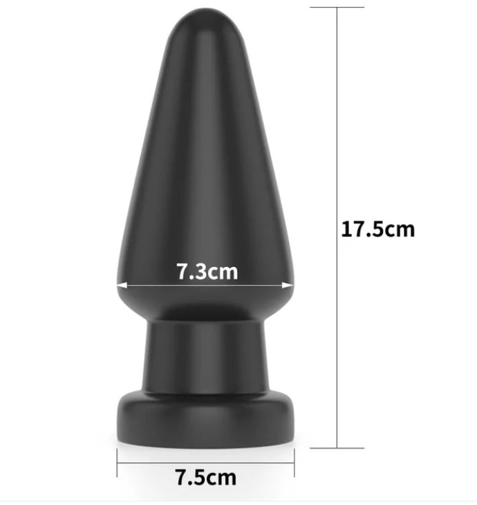 King Size 7 Inches Black Anal Shocker Mega Butt Plug - Image 8
