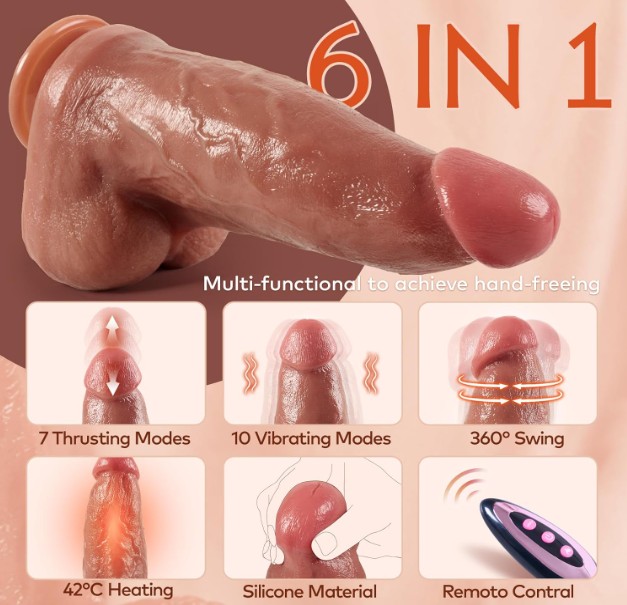 3 inches diameter thick huge realistic thrusting Dildo vibrator India - Image 2